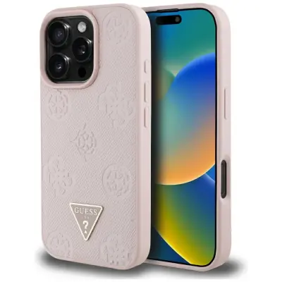 OVITEK GUESS GRINED HOT STAMP PONY ZA IPHONE 16 PRO MAX ZA MAGSAFE Z LOGOTIPOM