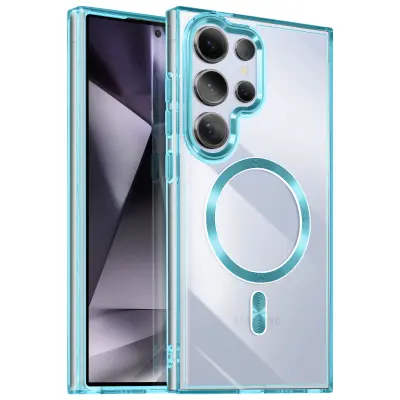 Ohišje MagSafe za Samsung Galaxy S24 Ultra Back Crystal Color, Modra