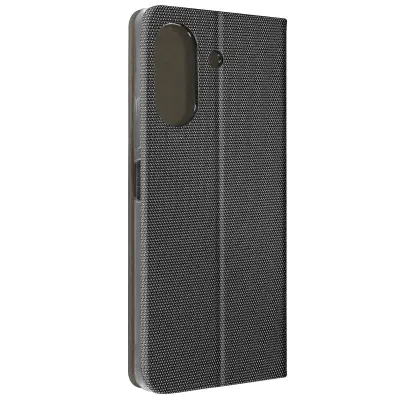 Ovitek za Xiaomi Redmi 13C Fabric Card Holder Support Sensitive Series, Črna