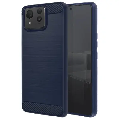 Ohišje za Asus Zenfone 11 Ultra Silikonska zasnova Brushed Effect, Modra noč