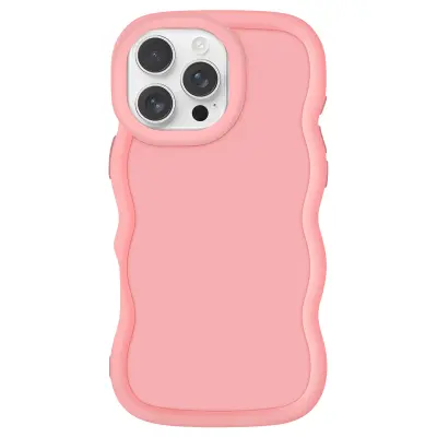 Ohišje za iPhone 16 Pro Max Silicone Odporen na udarce Candy serija, Roza