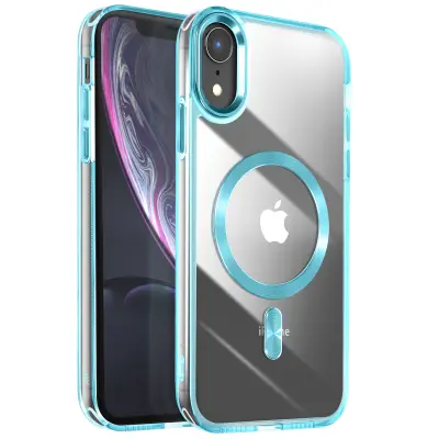 MagSafe ohišje za iPhone XR Crystal Color Back, Modra