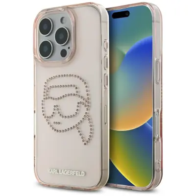 KARL LAGERFELD OVITEK RHINESTONES KARL HEAD ZA IPHONE 16 PRO VISOKA