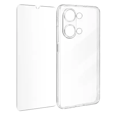 Ovitek za OnePlus Nord 3 5G silikonski gel in 9H kaljeno steklo, Prozorno