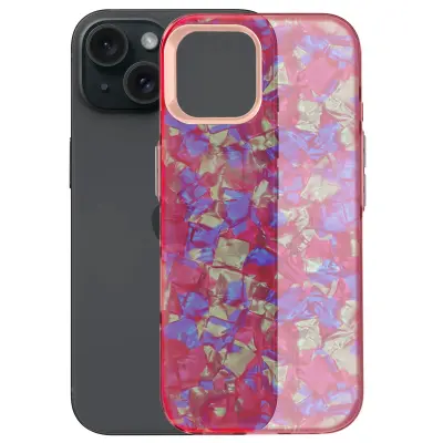 Ohišje za iPhone 15 Antichoc Souple Tutti Frutti, Roza