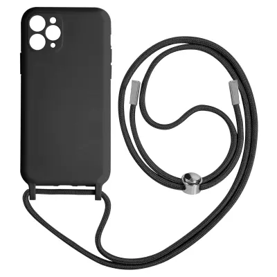 Vrvno ohišje za iPhone 11 Pro Max Mehak dotik, Črna