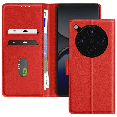 Ohišje za Oppo Find X8 Pro Clamshell Portfelj and Video Holder, Rdeča