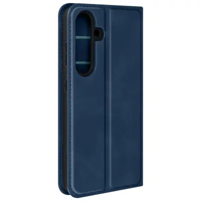 Torbica za Samsung Galaxy S24 usnje z mehkim dotikom, Modra noč