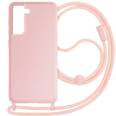 Vrvno ohišje za Samsung Galaxy S21 FE Serija Soft-Touch Corda, Rose clair
