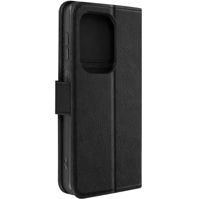 Torbica s preklopom za Xiaomi Redmi Note 13 Pro 4G Portfelj podpore za videoposnetke, Črna