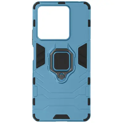 Ohišje s prstanom za Xiaomi Redmi Note 13 5G Odporna zaščita pred udarci iz biomaterialov, Svetlo modra