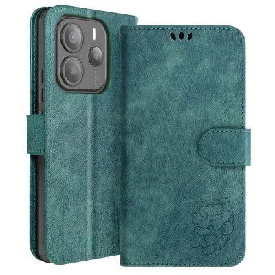 Ohišje za Xiaomi Redmi Note 14 5G Wallet Video držalo, Zelena