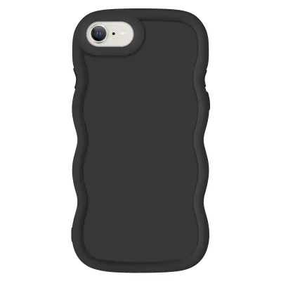 Ohišje za iPhone 7, 8, SE 2020 in SE 2022 Silikonsko Odporen na udarce, Črna