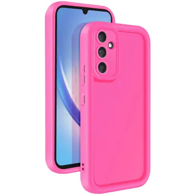 Ohišje za Samsung Galaxy A34 5G Mehak dotik Dvignjene meje, Fuksija