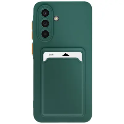 Ohišje za Samsung Galaxy A56 Mehka kartica imetnik zaščito pred praskami, Temno zelena