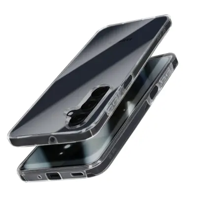 Integralni ovitek za Samsung A16 Tactile z dvignjenim robom kamere, Prozorno
