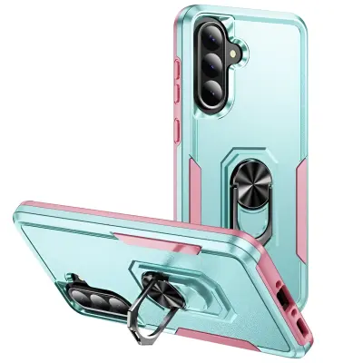 Šokotesno ohišje za Samsung Galaxy A56 podporni obroč, Modro / Roza