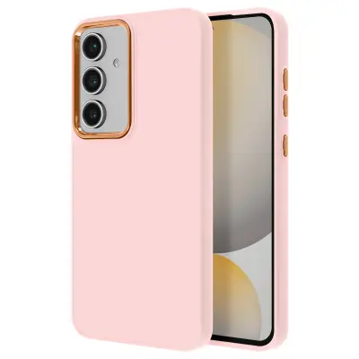 Ohišje za Samsung Galaxy S24 FE Silikon Contour Camera Metallic, Rose clair