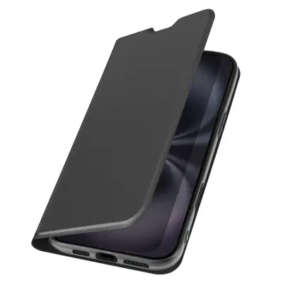 Ohišje za iPhone 16 Plus Soft touch Nosilec kartice Nosilec videoposnetka, Črna