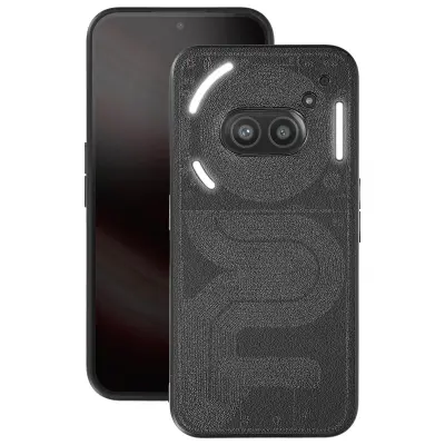 Ohišje za Nothing Phone 2a Teksturirano usnje nazaj, Črna
