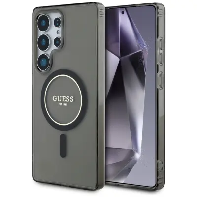 OVITEK GUESS CASE ZA SAMSUNG GALAXY S25 ULTRA MAGNETNI KROG Z BLEŠČICAMI