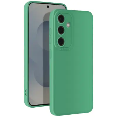 Ohišje za Samsung Galaxy S25 Soft Silicone Camera Block Protected, Zelena