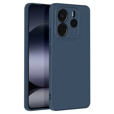 Ohišje za Xiaomi Redmi Note 14 4G poltrdno Mehak dotik proti praskam, Modra noč