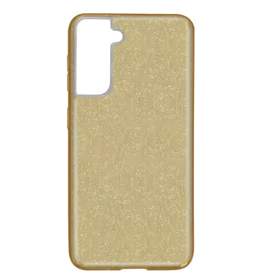 Ohišje za Samsung Galaxy S21 Bleščice, silikonski gel s trdo plastjo, Zlata