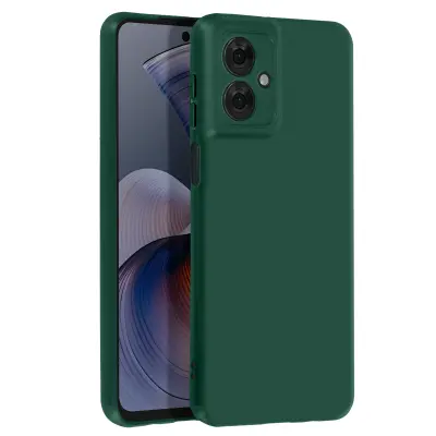 Ohišje za Motorola Moto G55 Silikonsko mehko mat, Temno zelena
