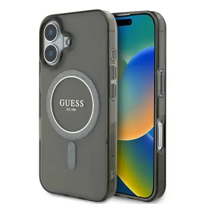 GUESS OVITEK HARDCASE IML GLITTER CIRCLE ZA IPHONE 16 PLUS ZA MAGSAFE