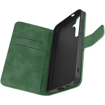 Mehka torbica denarnica za Samsung Galaxy S24 Plus - Tender Book Green, Temno zelena