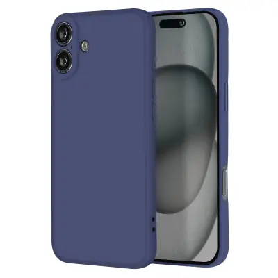 Ohišje za iPhone 16 Silikonski zaključek Mate Soft Touch, Modra noč