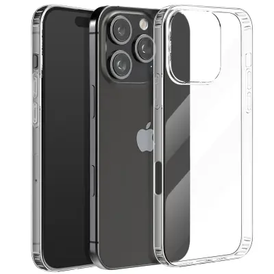 Udarno ohišje za iPhone 16 Pro Max debeline 1,5 mm zaščitena kamera, Prozorno