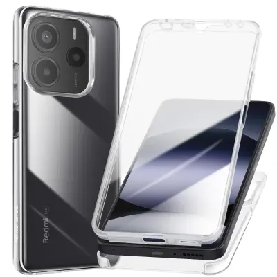 Integralni ovitek za Redmi Note 14 5G Tactile Raised Camera Edge, Prozorno