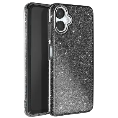 Ohišje z bleščicami za Samsung Galaxy A06 Odporen na udarce Glitter, Črna