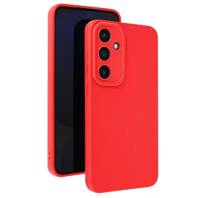 Ovitek za Samsung Galaxy S24 FE Silikonska podloga za blokiranje zaščitene kamere, Rdeča