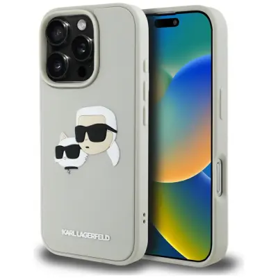 KARL LAGERFELD 3D GUMIJASTI OVITEK DVOJNE GLAVE ZA IPHONE 16 PRO MAX DESIGN