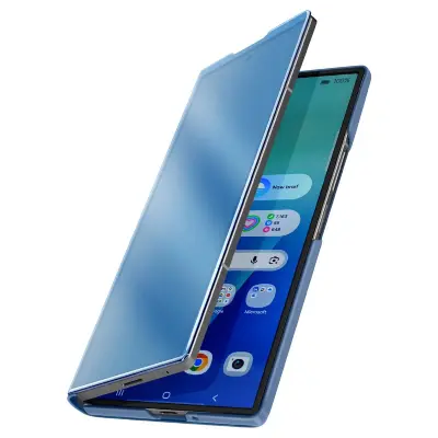 Zaščitni etui za Galaxy Z Fold 7 Clear View z video podporo, Modra