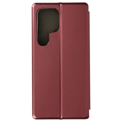 Ovitek za Samsung Galaxy S24 Ultra Flip Card Držalo za podporo Video, Bordeaux