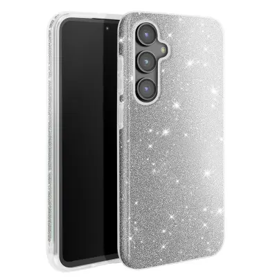 Ohišje z bleščicami za Samsung Galaxy S23 FE Odporen na udarce Glitter, Srebrna