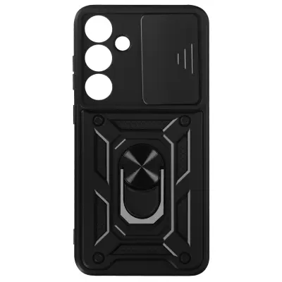 Ohišje za Samsung Galaxy S24 Plus Drsni pokrov kamere, serija Defender Slide, Črna