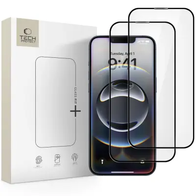 TECH-PROTECT KALJENO STEKLO ZA IPHONE 13 13 PRO 14 16E ​​​​2 KOM ZAŠČITNIK