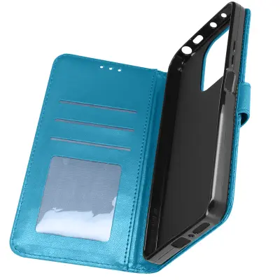 Torbica s preklopom za Xiaomi Redmi Note 13 4G Portfolio podpore za videoposnetke, Modra