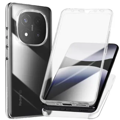 Integralno ohišje za Redmi Note 14 Pro Tactile Raised Camera, Prozorno