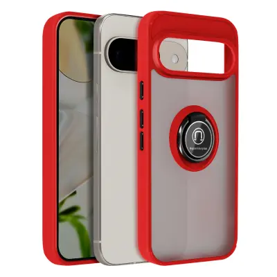 Ohišje za Google Pixel 9 in Pixel 9 Pro z obročem za video podporo, Rdeča