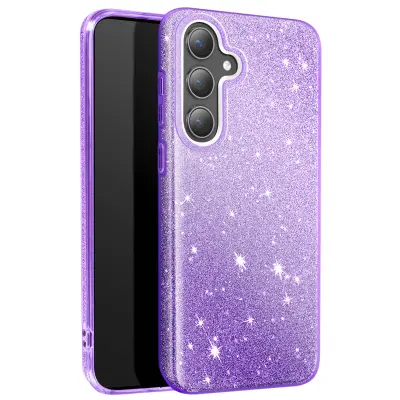 Ohišje z bleščicami za Samsung S24 Plus in S25 Plus Ultra tanko silikonsko, Vijolična