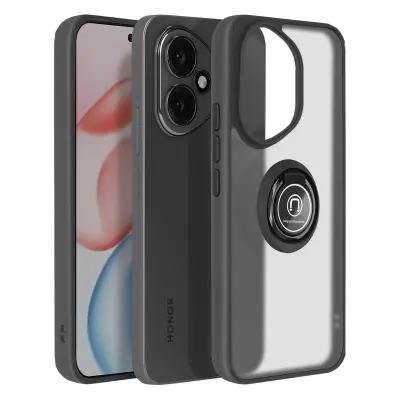 Ohišje za Honor 400 z obročnim nosilcem in magnetnim pritrdilnim sistemom, Prozorno črna