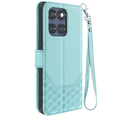 Ohišje za Motorolo Edge 60 Fusion in Edge 60 Denarnica 3D vzorec, Bledo modra