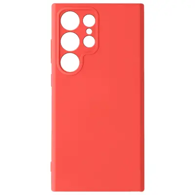 Ovitek za Samsung Galaxy S24 Ultra Semi-rigid Soft-touch Fast Cover, Koralna