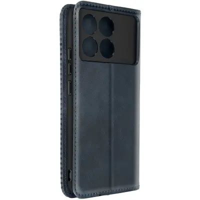 Torbica za Xiaomi Poco X6 Pro Geo Collection denarnica, Modra noč